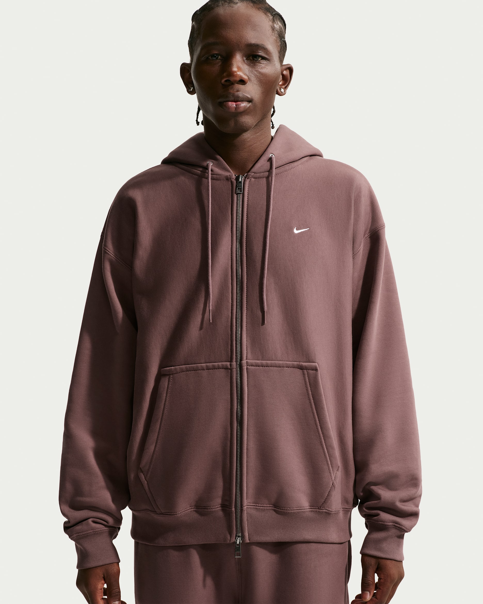 Nike Solo Swoosh Men's Full-Zip Fleece Hoodie. Nike.com